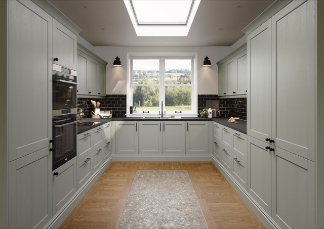 A Rydal kitchen in Sage Green