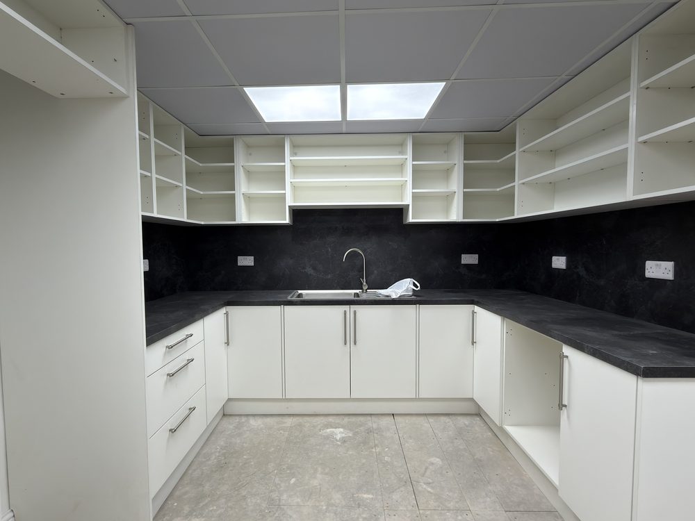 Commercial pharmacy fit-out with fitted units